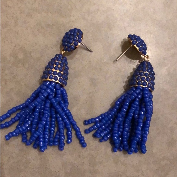 Beautiful cobalt bauble bar earrings - Picture 1 of 2